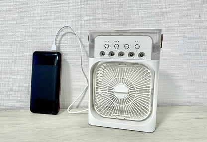 Kazecoolpro™ 1 台3 役：・扇風機・加湿器・LEDナイトライト